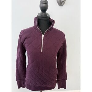 Lululemon Purple Quilted 1/2 Zip Pullover Sweatshirt High Neck Size 2